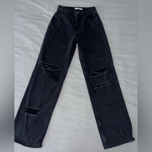 Women’s Black Distressed Jeans